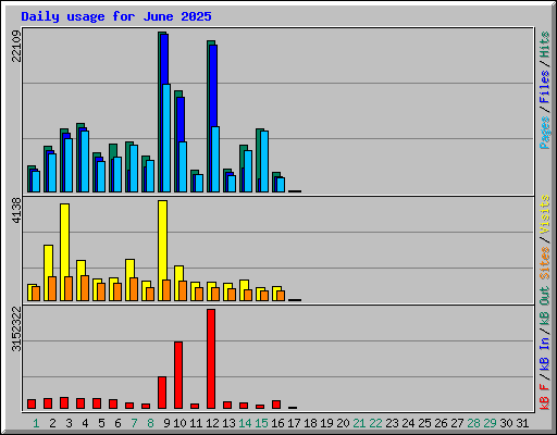Daily usage for June 2025