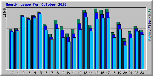 Hourly usage for October 2020