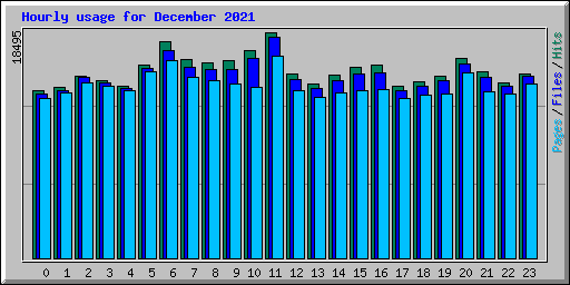 Hourly usage for December 2021