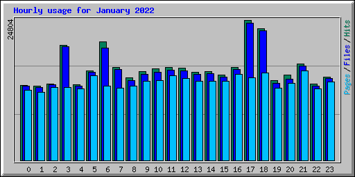 Hourly usage for January 2022