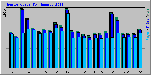 Hourly usage for August 2022