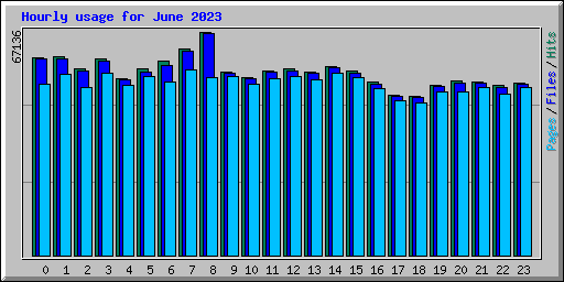 Hourly usage for June 2023