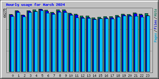 Hourly usage for March 2024