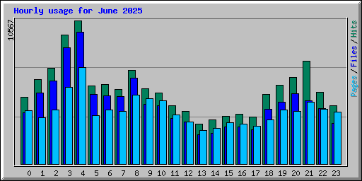 Hourly usage for June 2025