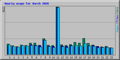 Hourly usage for March 2026